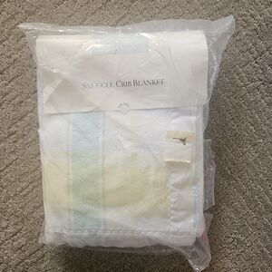 Vintage Carter's Snuggle Crib Blanket Pastel Plaid Acrylic 36x45 Made USA